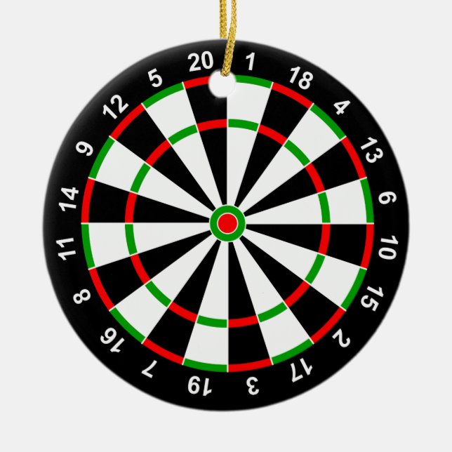 Dartboard Ceramic Ornament (Front)