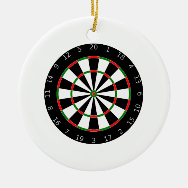 Dartboard Ceramic Ornament (Front)