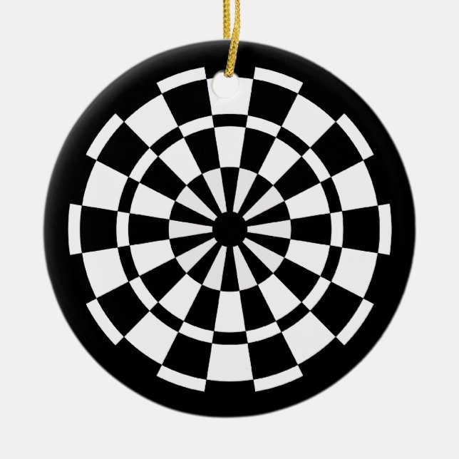 Dartboard Ceramic Ornament (Front)