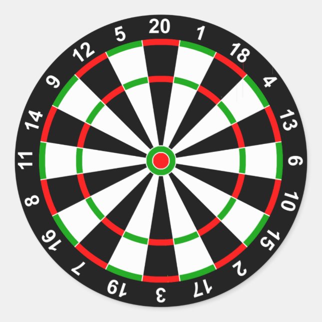 Dartboard Classic Round Sticker (Front)