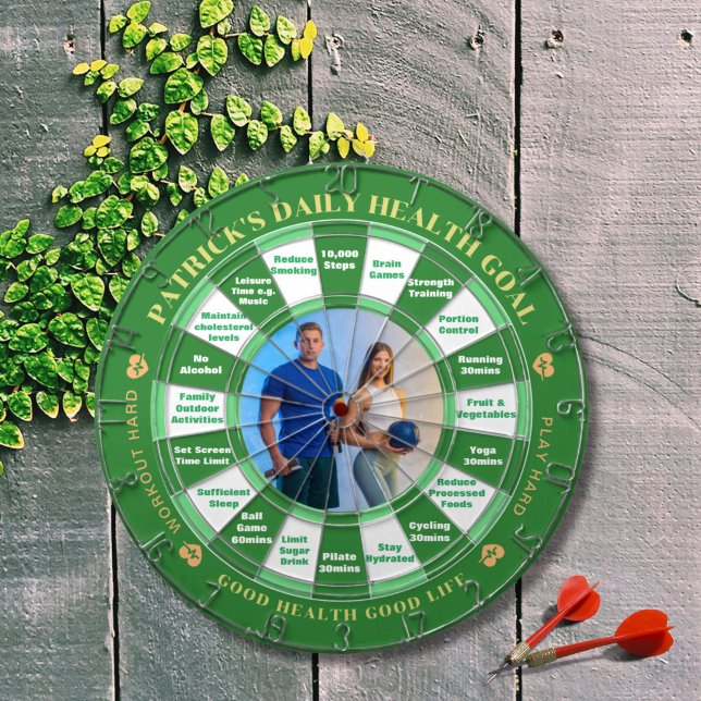Dartboard - Customizable Photo & Health Decisions (This is a dartboard and also your health assistant for developing good daily health habit.   )