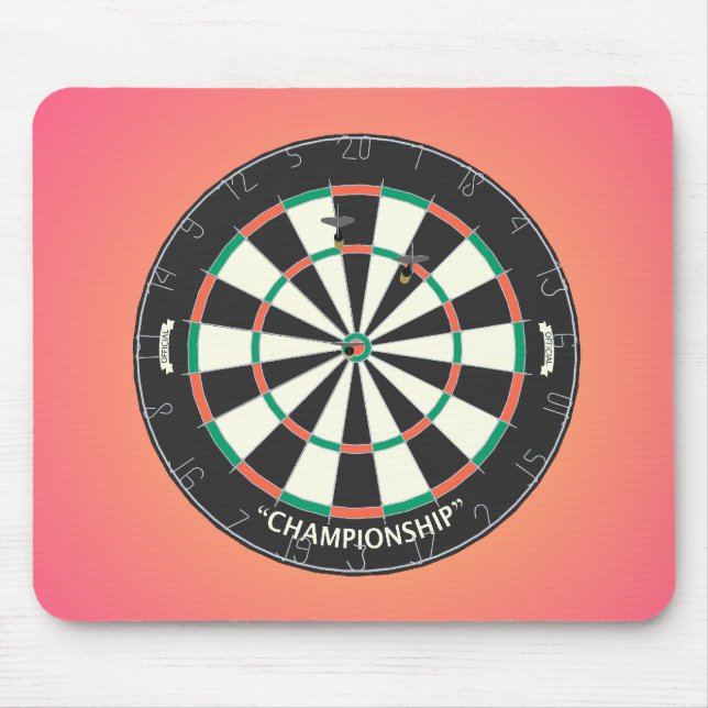 Dartboard & Darts: 3D Model: Mousepad (Front)