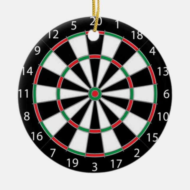 DARTBOARD! (game of darts) ~ Ceramic Ornament (Front)