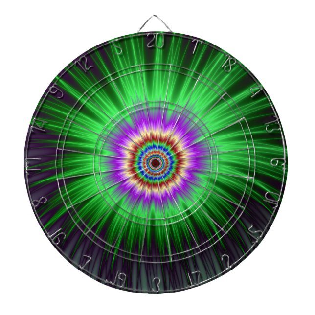 Dartboard   Green Star Burst With Darts (Front)