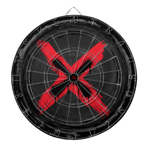 Dartboard Grunge Red Xpression