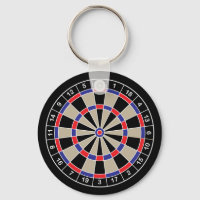 Dartboard Keychain