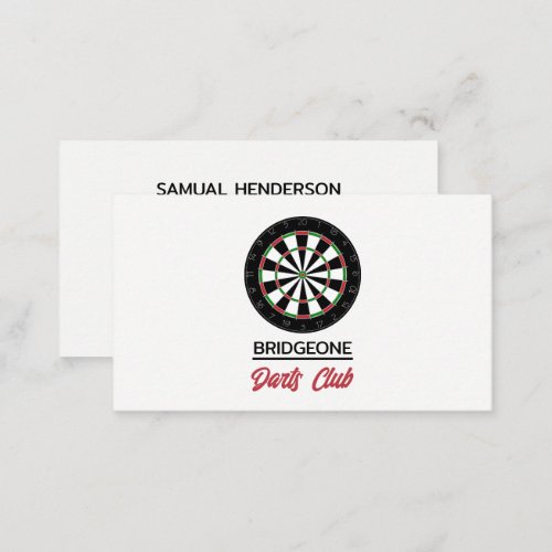 Dartboard Logo Design Darts Club Business Card