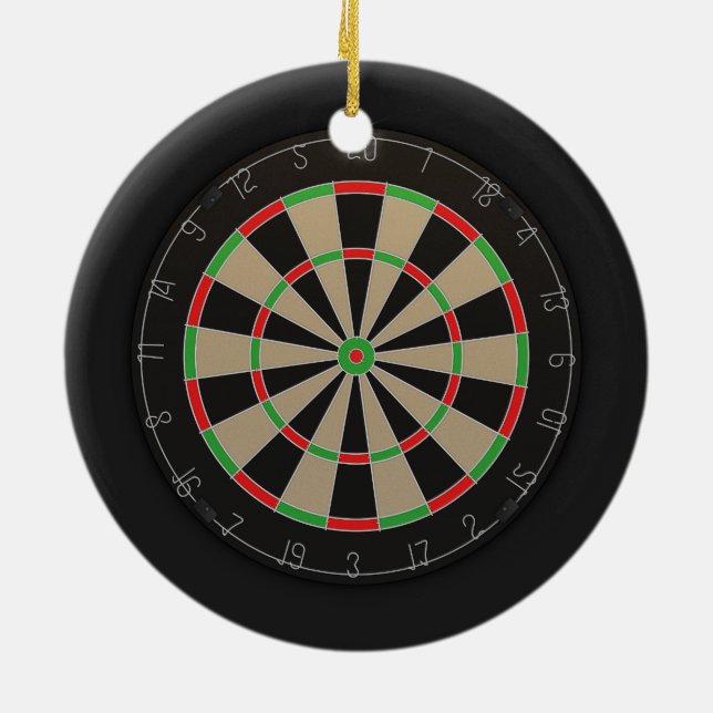 Dartboard Lover 🎯😍 Darts Ceramic Ornament (Back)