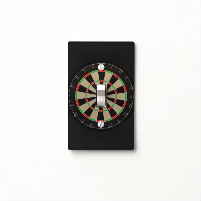 Dartboard Lover Light Switch Cover (In Situ)