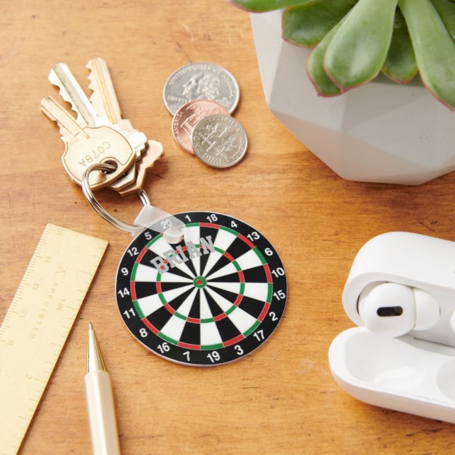 Dartboard Personalized Keychain (Desk)