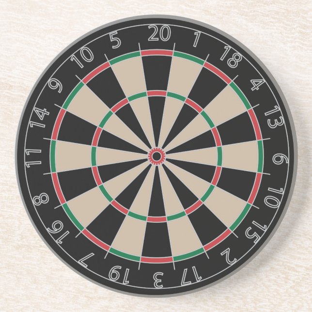 Dartboard Sandstone Coaster (Front)