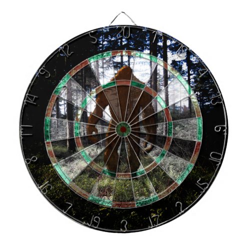 DARTBOARD _ SASQUATCH IN WOODS