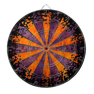 DARTboard shine - 1 orange Violet Grunge With Darts