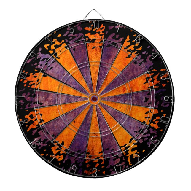 DARTboard shine - 1 orange Violet Grunge With Darts (Front)