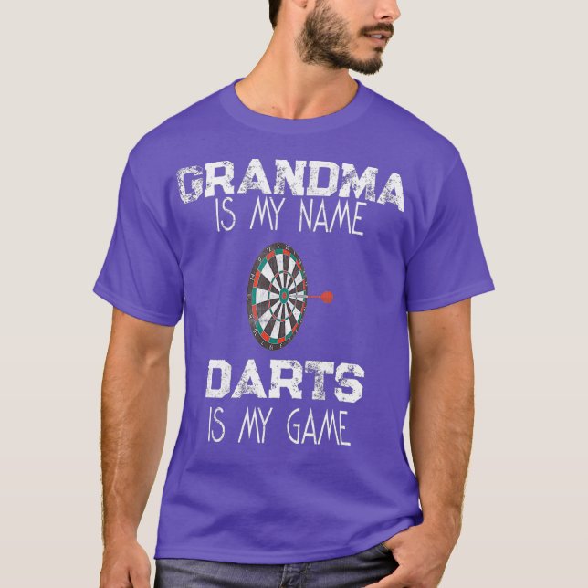 Dartboard Shirt Dart Throwing Grandma (Front)