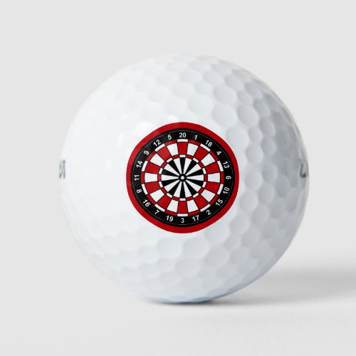 Dartboard Target Theme Golf Balls