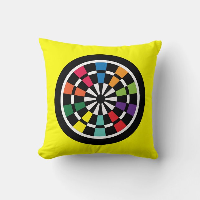Dartboard Throw Pillow (Front)