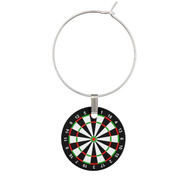 Dartboard Wine Glass Charm (Front)
