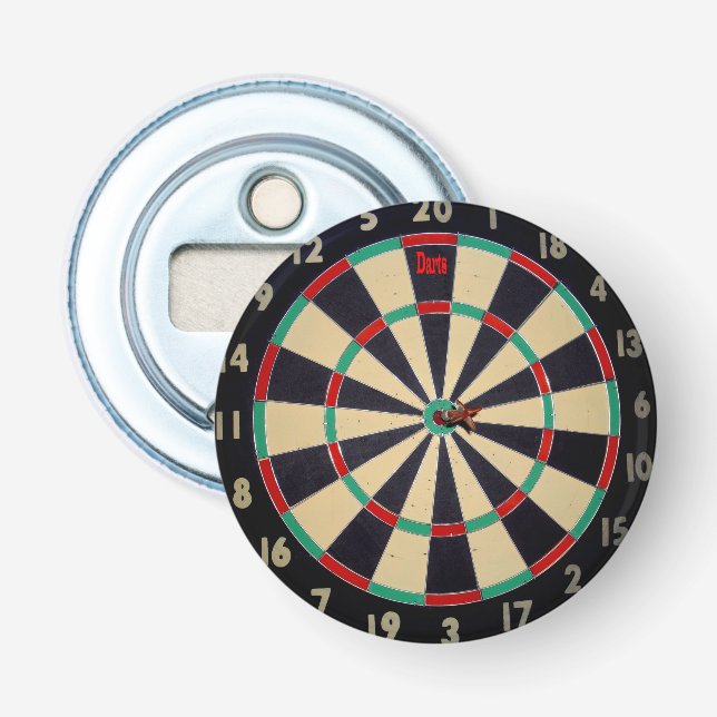 Dartboard With A Dart in Bullseye, Bottle Opener (Front)