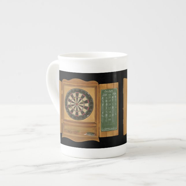 Dartboard with Cricket Scoring Bone China Mug (Front Left)