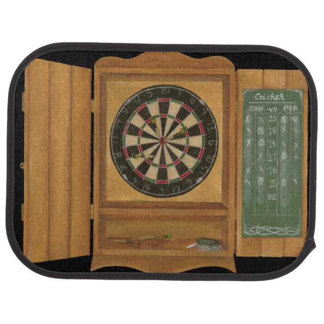 Dartboard with Cricket Scoring Car Mat (Rear)