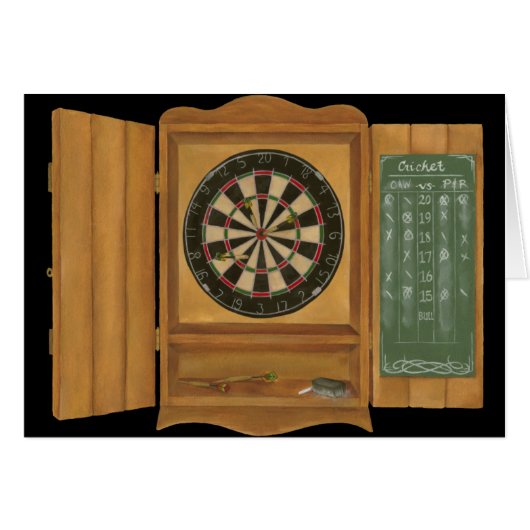 Dartboard with Cricket Scoring Cards (Front Horizontal)