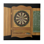 Dartboard with Cricket Scoring Ceramic Tile<br><div class="desc">An amazingly lifelike painting of a dartboard by Jennifer Goldberger. Looks like a rousing game of cricket is going on. Buy your print today!</div>