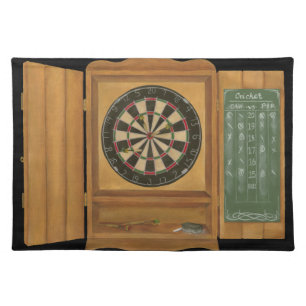 Dartboard with Cricket Scoring Cloth Placemat