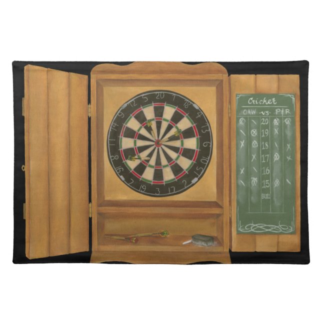 Dartboard with Cricket Scoring Cloth Placemat (Front)