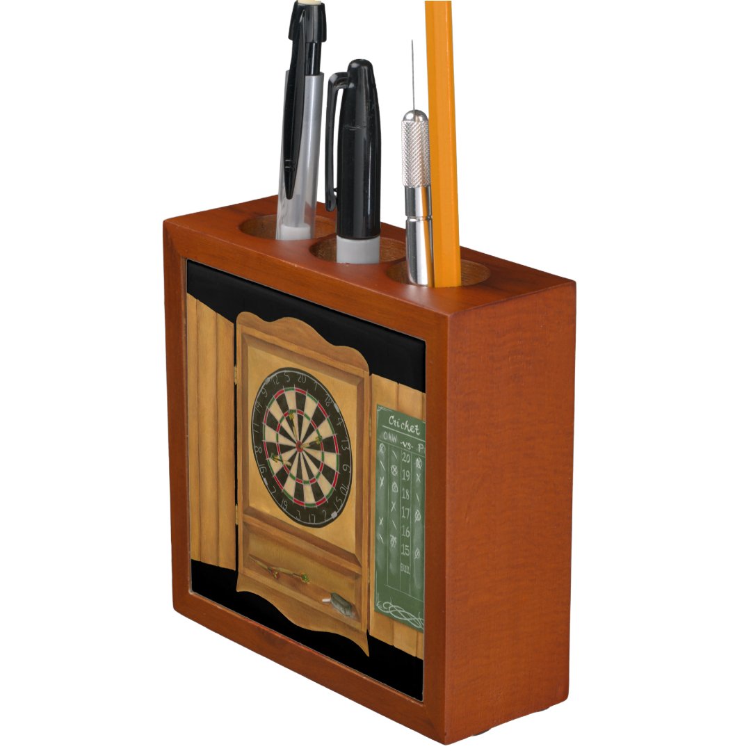 Dartboard with Cricket Scoring Desk Organizer Zazzle