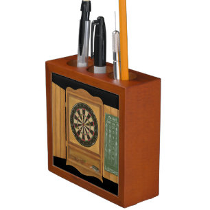 Dartboard with Cricket Scoring Desk Organizer