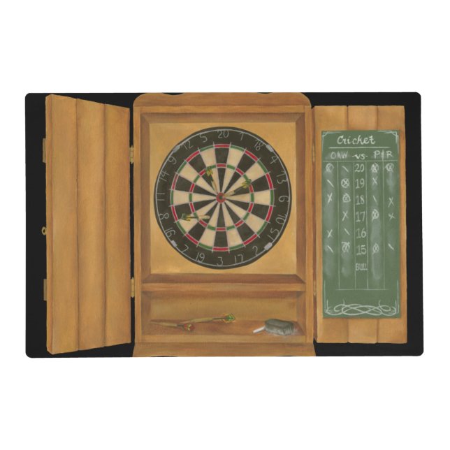 Dartboard with Cricket Scoring Placemat (Front)