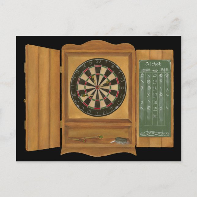 Dartboard with Cricket Scoring Postcard (Front)