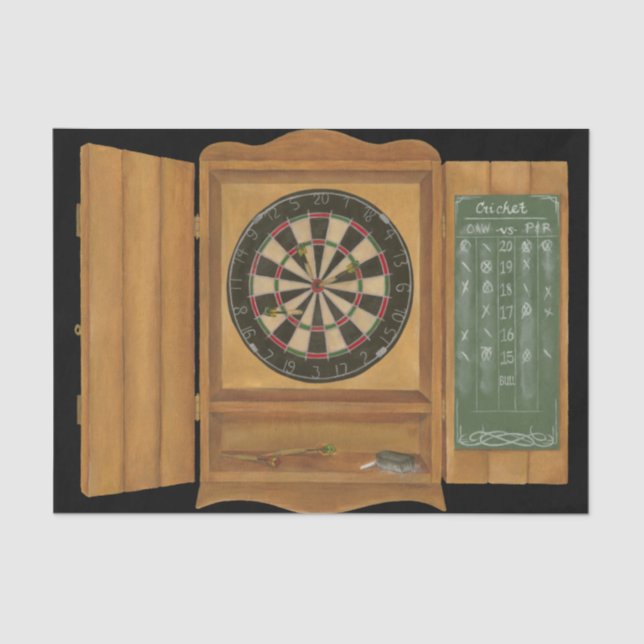 Dartboard with Cricket Scoring Tissue Paper (Front)