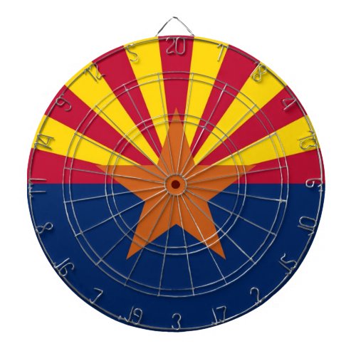 Dartboard with Flag of Arizona USA