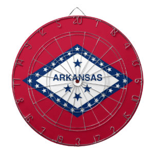 Dartboard with Flag of Arkansas, USA Darts