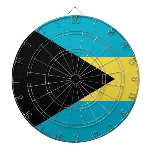 Dartboard with Flag of Bahamas