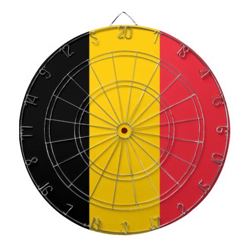 Dartboard with Flag of Belgium