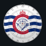 Dartboard with Flag of Cincinnati City, USA<br><div class="desc">Add a touch of Cincinnati pride to your game room with our exclusive dartboard featuring the flag of Cincinnati! Crafted with precision and care, this dartboard is more than just a game accessory; it’s a celebration of Cincinnati’s heritage and spirit. The elegant design prominently displays the iconic Cincinnati flag, making...</div>