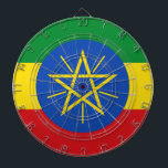 Dartboard with Flag of Ethiopia<br><div class="desc">This Dartboard with the Flag of Ethiopia is a unique and patriotic way to enjoy a classic game while showcasing your national pride. Featuring the vibrant colors of the Ethiopian flag, this dartboard adds a bold and eye-catching touch to any game room, office, or entertainment space. Whether used for friendly...</div>