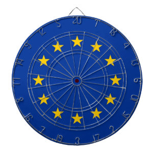 Dartboard with Flag of European Union Darts