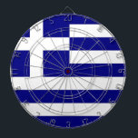 Dartboard with Flag of Greece Darts<br><div class="desc">Add a touch of Greek pride to your game room with our exclusive dartboard featuring the flag of Greece! Crafted with meticulous attention to detail, this dartboard is more than just a functional item; it’s a celebration of Greece’s rich heritage and cultural identity. The vibrant design prominently displays the iconic...</div>