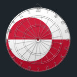 Dartboard with Flag of Greenland<br><div class="desc">Add a unique touch to your game room with our exclusive dartboard featuring the flag of Greenland! Crafted with precision, this dartboard is not just a functional game piece but also a celebration of Greenland’s cultural pride and heritage. The vibrant design prominently displays the iconic Greenland flag, making it a...</div>