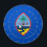 Dartboard with Flag of Guam, USA<br><div class="desc">Enhance your game room with our dartboard featuring the flag of Guam! This dynamic dartboard not only offers hours of entertainment but also proudly displays the vibrant colors of Guam's iconic flag. Crafted from high-quality materials, this dartboard is designed for durability and precision, making it perfect for both casual play...</div>