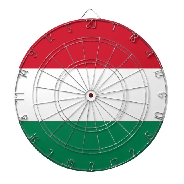 Dartboard with Flag of Hungary (Front)