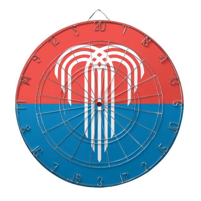 Dartboard with Flag of Kansas City, Missouri (Front)