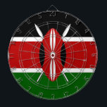 Dartboard with Flag of Kenya<br><div class="desc">Celebrate your love for Kenya with a unique Dartboard featuring the vibrant flag of Kenya, perfect for game nights and patriotic displays alike! This high-quality dartboard showcases the bold and iconic Kenyan flag design, making it a standout addition to any home, office, or recreational space. Whether you're a fan of...</div>