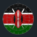 Dartboard with Flag of Kenya<br><div class="desc">Celebrate your love for Kenya with a unique Dartboard featuring the vibrant flag of Kenya, perfect for game nights and patriotic displays alike! This high-quality dartboard showcases the bold and iconic Kenyan flag design, making it a standout addition to any home, office, or recreational space. Whether you're a fan of...</div>
