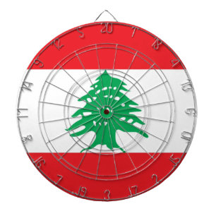 Dartboard with Flag of Lebanon Darts