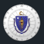 Dartboard with Flag of Massachusetts, USA<br><div class="desc">Elevate your game room with a touch of Massachusetts pride with our exclusive dartboard featuring the flag of Massachusetts! Designed to enhance your gameplay experience, this dartboard is more than just a recreational tool; it’s a tribute to Massachusetts’ rich history and cultural heritage. The vibrant design prominently displays the iconic...</div>